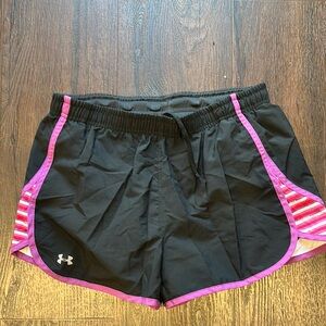 Under Armour Women's Running Shorts Black and Pink